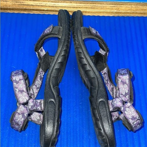 TEVA 6455 Rugged Sport Nylon Strap Sandals Women’s Size 7 Purple Black - Picture 6 of 8